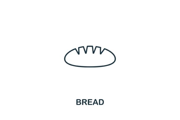 Bread Icon from Bakery Collection: A Versatile Design Asset