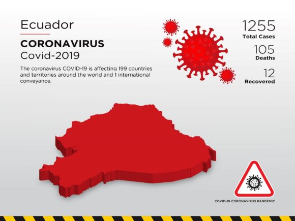 Ecuador Affected Country 3D Map: A Visual Tool for Understanding the Pandemic
