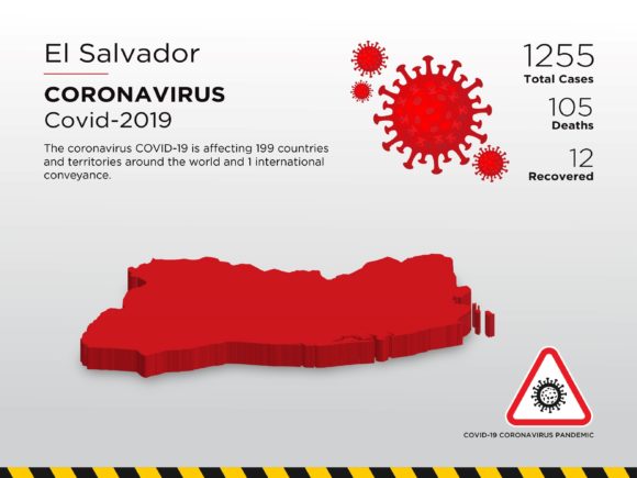 El Salvador Affected Country 3D Map: A Visual Tool for Pandemic Awareness
