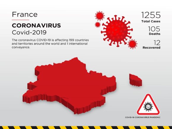 France Affected Country 3D Map: A Creative Tool for Pandemic Visualization