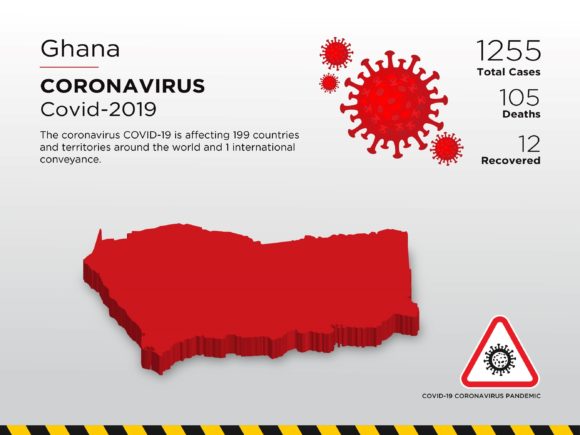 Ghana Affected Country 3D Map: Visualizing the Pandemic’s Impact