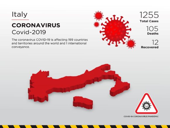 Italy Affected Country 3D Map – A Powerful Visual Tool for Pandemic Communication