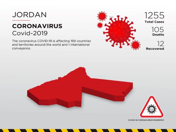 Jordan Affected Country 3D Map – A Visual Tool for Understanding the Global Pandemic