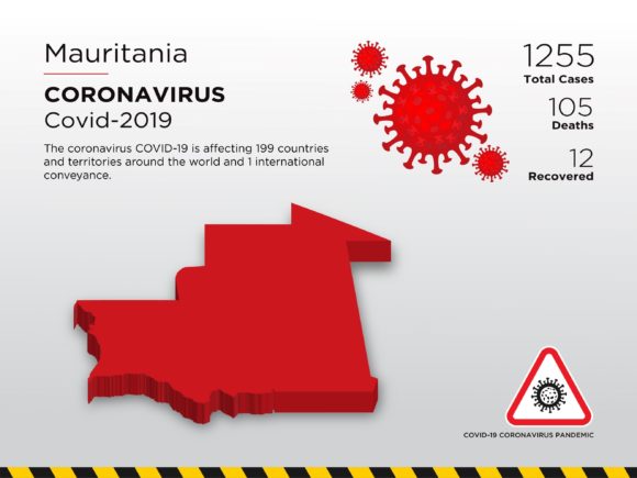 Mauritania 3D Map: Tracking Global Pandemic Impact