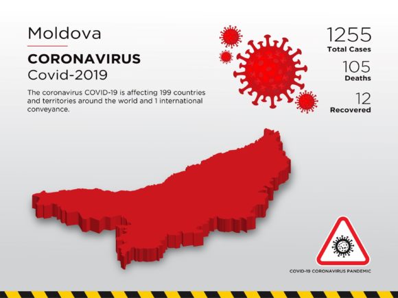 Moldova Affected Country 3D Map: A Visual Tool for Pandemic Awareness