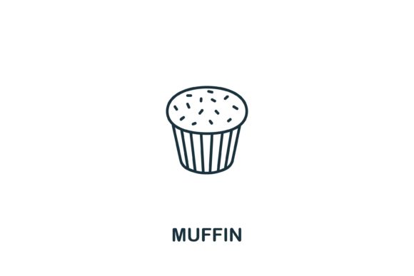 Muffin Icon from Bakery Collection: A Versatile Design Element