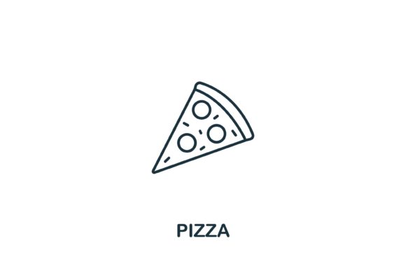Pizza Icon from Bakery Collection: A Versatile Design Asset