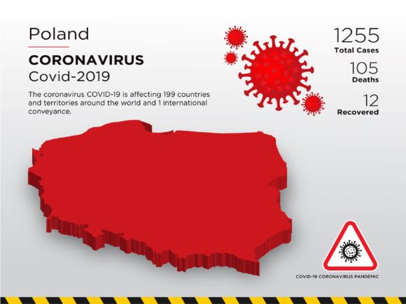 Poland 3D Map for Impactful Coronavirus Infographics