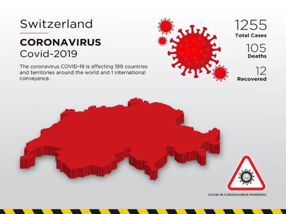 Switzerland 3D Map: A Unique Design Asset for Pandemic Infographics